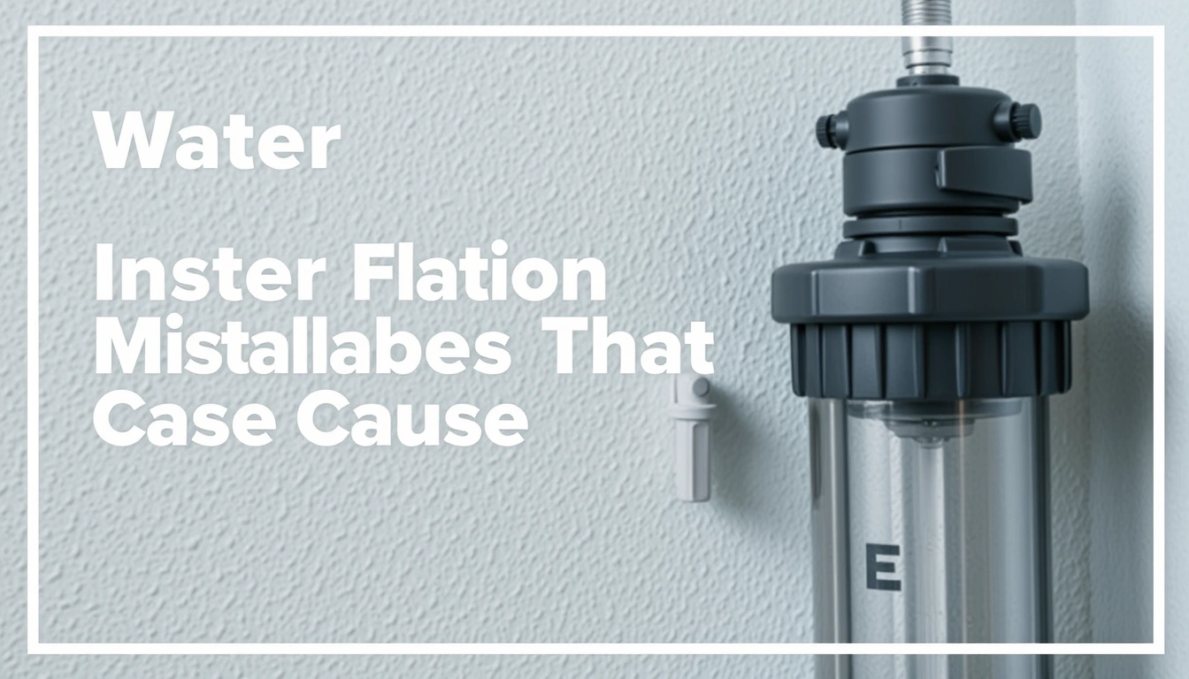 Common Water Filter Installation Mistakes That Cause Leaks