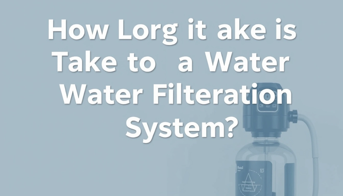 How Long Does It Take to Install a Water Filtration System?
