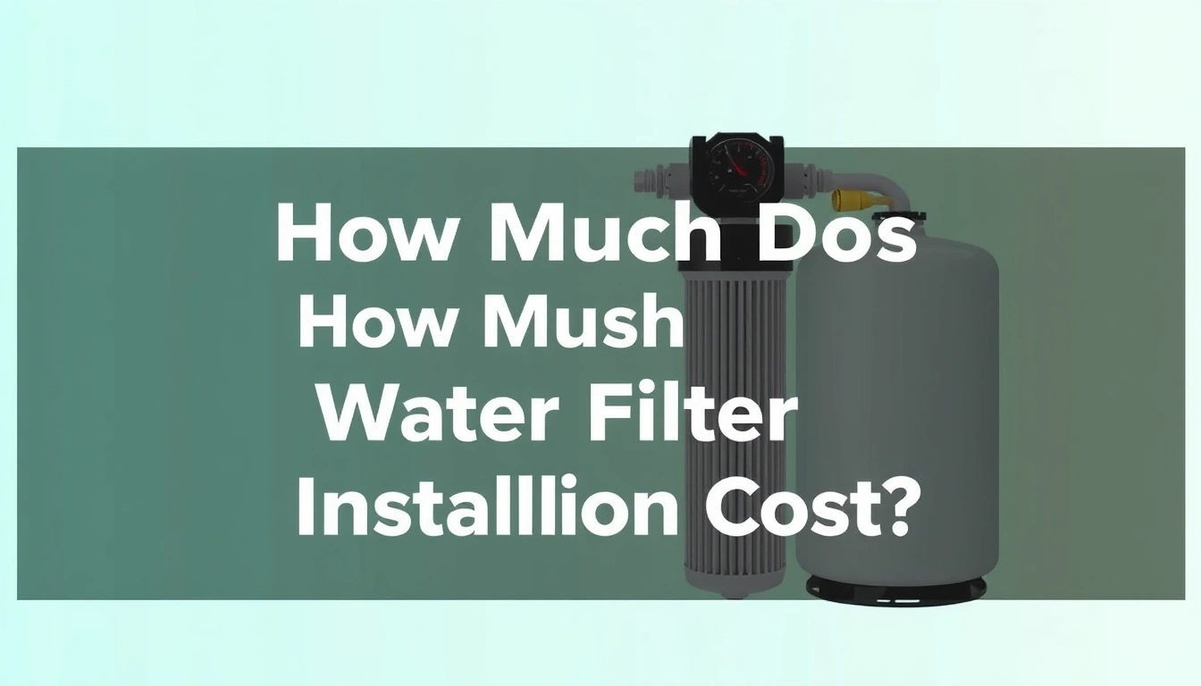 How Much Does Water Filter Installation Cost?