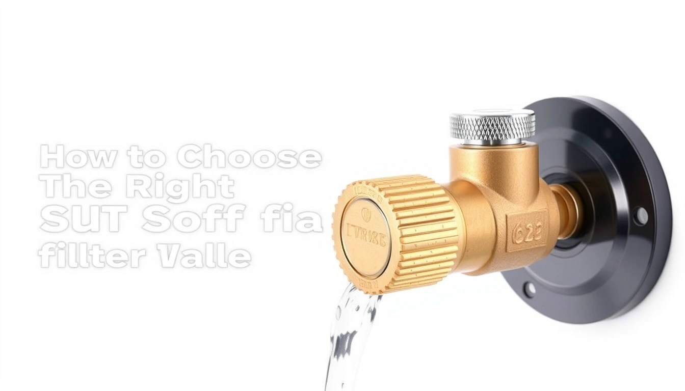How to Choose the Right Shutoff Valve for a Water Filter Install How to Choose the Right Shutoff Valve for a Water Filter Install