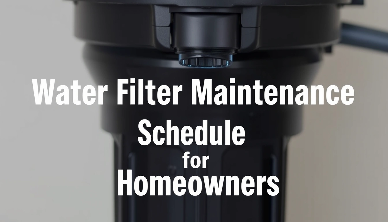 Water Filter Maintenance Schedule for Homeowners